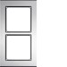Montage-element voor deurstation Elcom Hager Afdekraam voor 2 modules met opbouwbehuizing, elcom.modesta RVS REM202X